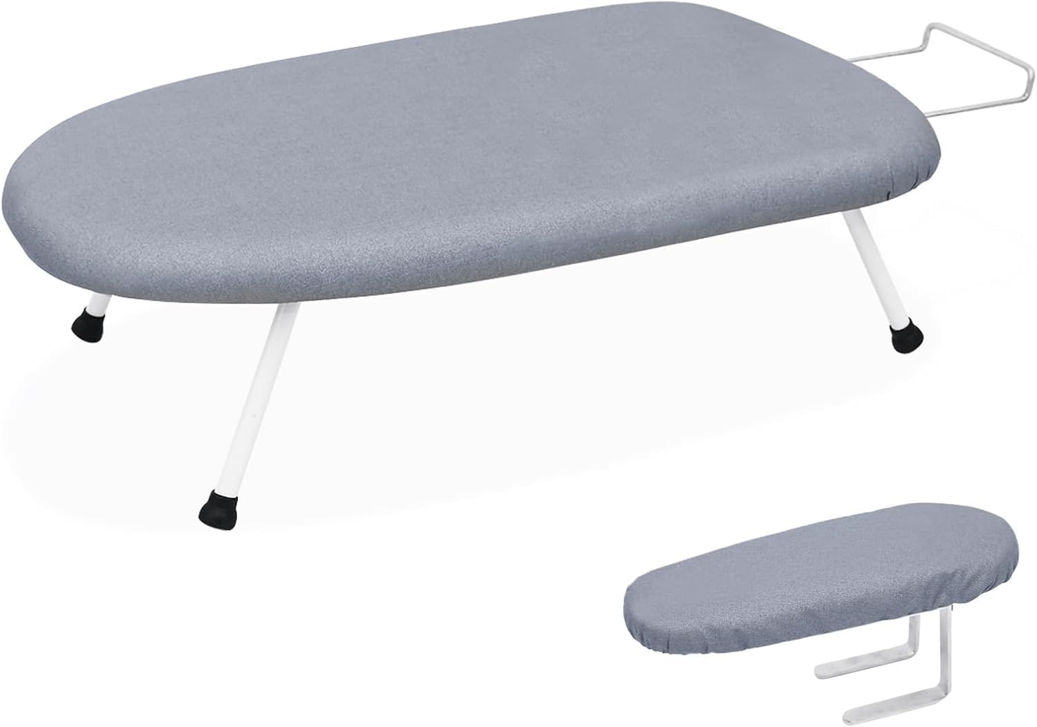 Tabletop Ironing Board 60Cm L X 36Cm W X 17Cm H with Removable Sleeve Ironing Board - Folding Legs Cotton Cover Travel Countertop Ironing Board image number 1