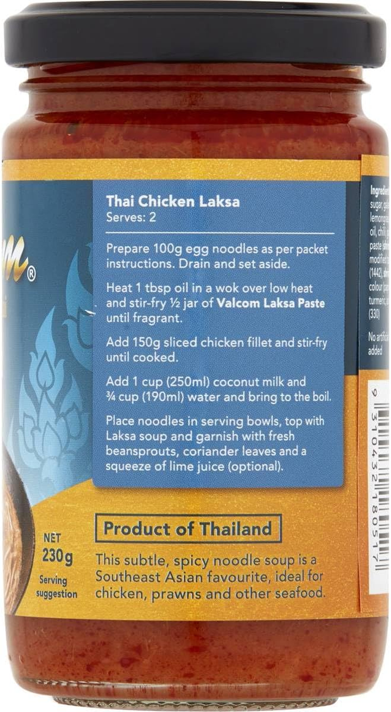Valcom Laksa Curry Paste, 230 G
