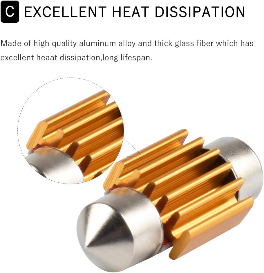 31Mm DE3175 DE3021 DE3022 LED Bulb Dome Light Warm White 3030 SMD for Cars Map License Plate Trunk Side Marker Interior Lights Bulbs Lamps Replacement Bright 12V 2W 1 Year Warranty 1.22 In【1797】 image number 3