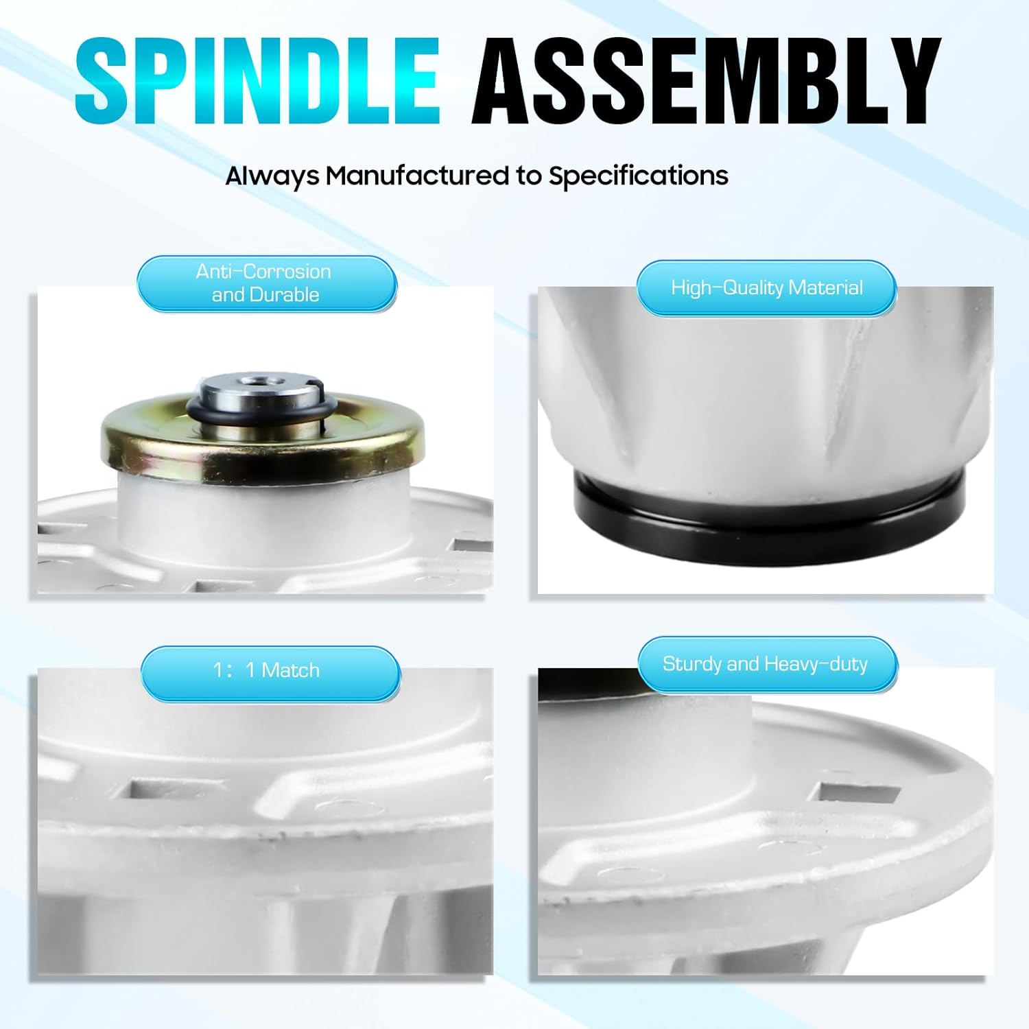 Lawn Mower Deck Spindle Assembly Replace for Ariens Gravely 51510000, 61527600, 61543800 40 44 48 Inch Decks Zoom 1540 1640 1740 1744 1840 1842 (3 Pack) image number 3