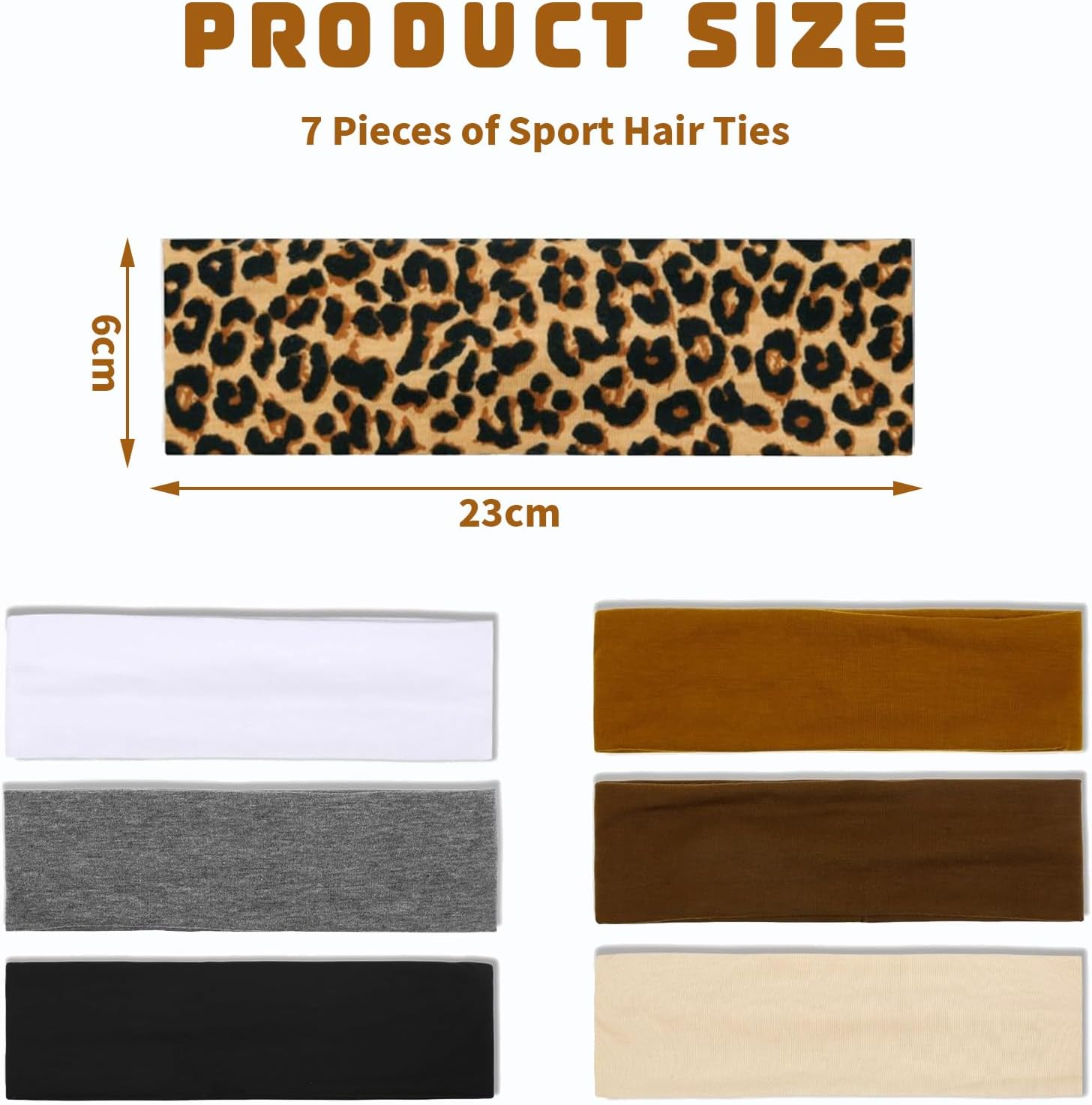 Lilbitty Set of 7 Headbands, Women'S Hair Band, Thin, Non-Slip Elastic Hair Bands for Women, Sports, Cotton Headband for Yoga, Running, Fitness, Headbands for Women and Girls image number 5