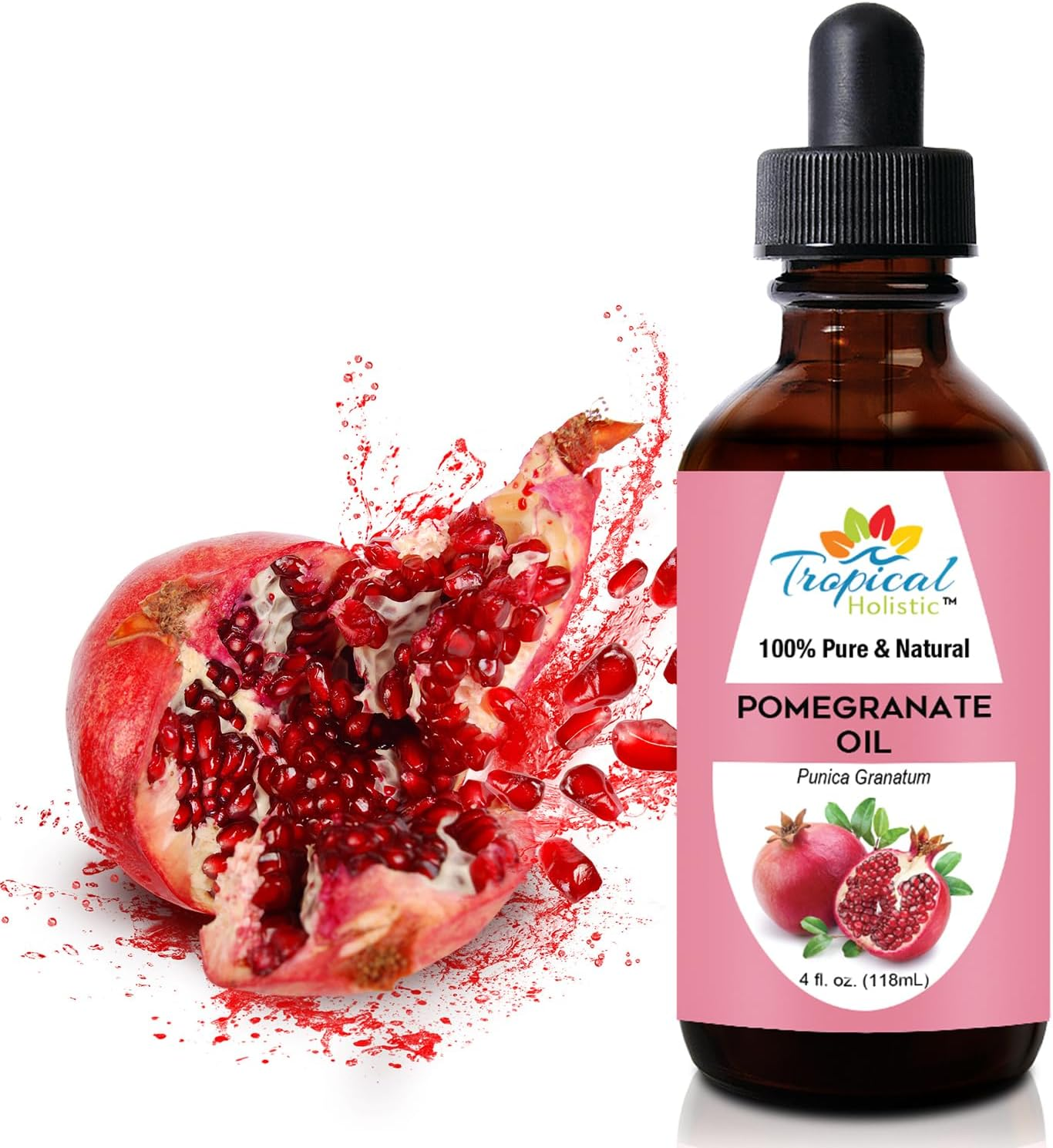 Pomegranate Seed Oil 120Ml 100% Pure Cold-Pressed Unrefined Organic 120Ml 100% Pure Cold-Pressed Unrefined Organic by Tropical Holistic image number 1
