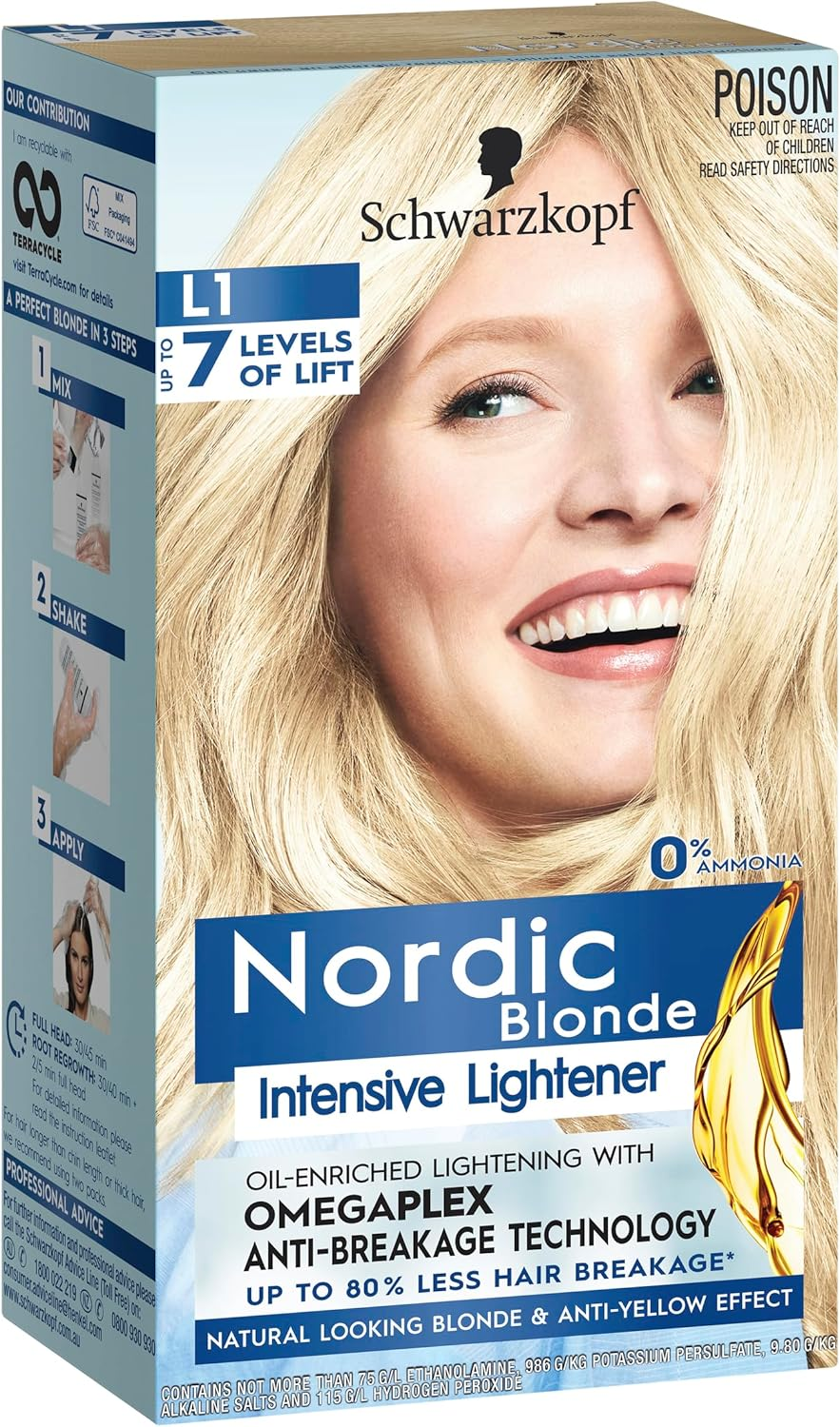 Schwarzkopf Nordic Blonde, Hair Lightener, L1 Intensive Lightener