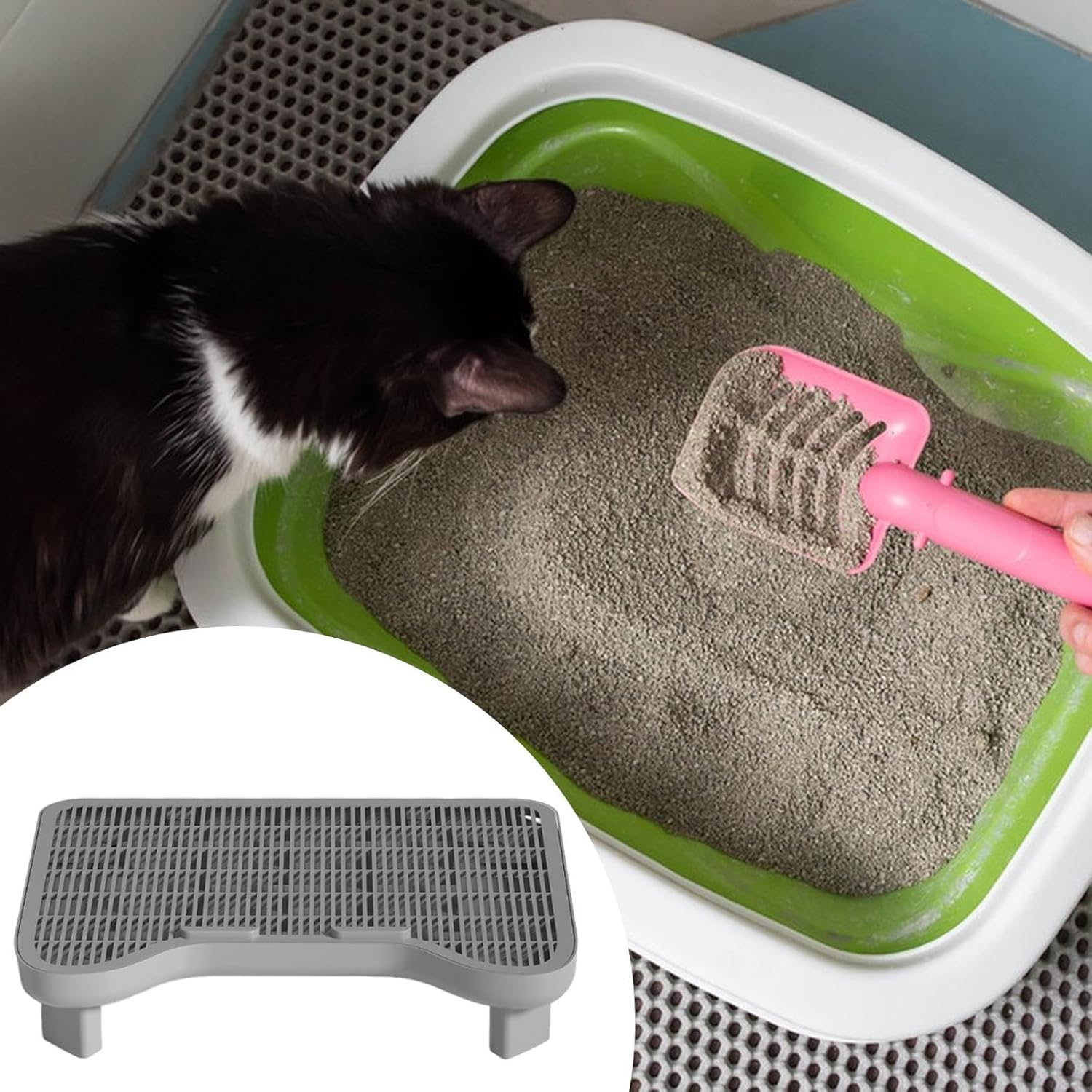 Generic Cat Litter Trapping Mat Cat Litter Board for Indoor Cats, Gray image number 1