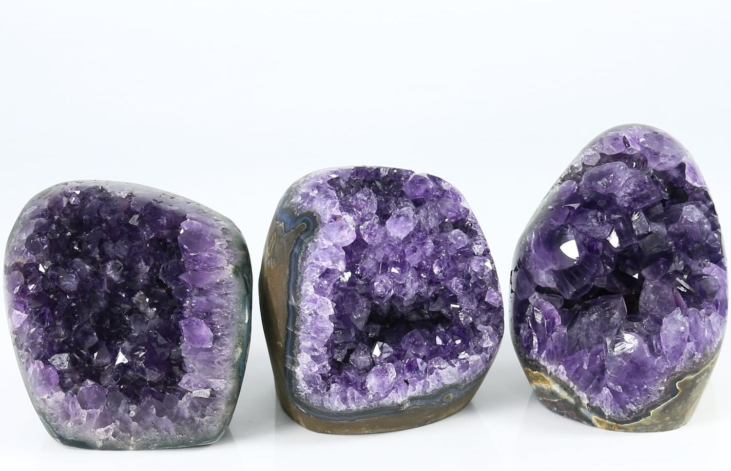 Amethyst Crystal Rock, Real Amethyst Stone, Amathesis Crystal Cluster Geode, Purple Crystals and Healing Stones, Amatista Piedra Natural, Cuarzos Originales De Energia Y Piedras, Columnar (500G) image number 4