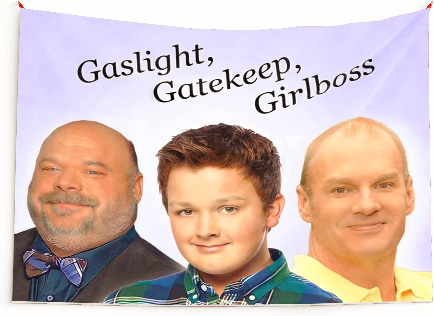 GOLEHS Gaslight, Gatekeep, Girlboss Tapestry with Easy Hanging Kit, Funny Flag for College Dorm, Available in Sizes from 40" to 90", Skin-Friendly Soft High-Definition Meme Tapestry(Size:40"&times;30")