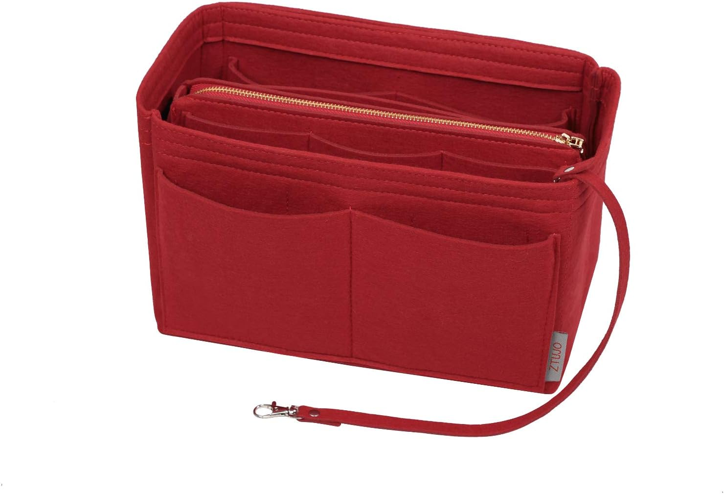 Purse Organizer Insert, Felt Bag Organizer with Zipper, Handbag & Tote Shaper, for Speedy Neverfull Tote, 5 Sizes