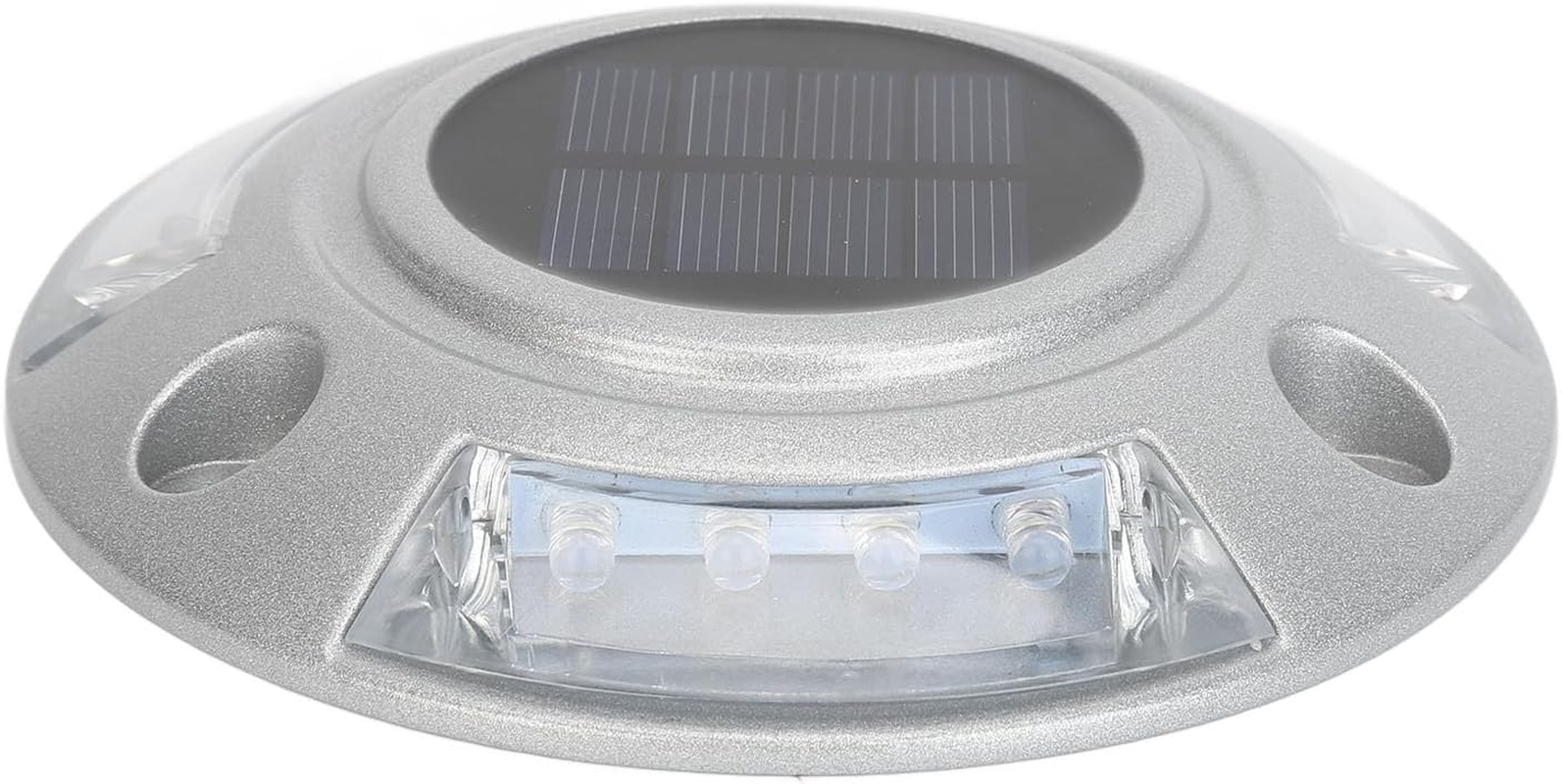 Solar Deck Lights, 1 Pack LED Driveway Lights Solar Powered, Outdoor IP68 Waterproof Road Markers, Auto Illumination for Step Sidewalk Stair Boat Garden Ground Pathway Yard (Blue image number 1