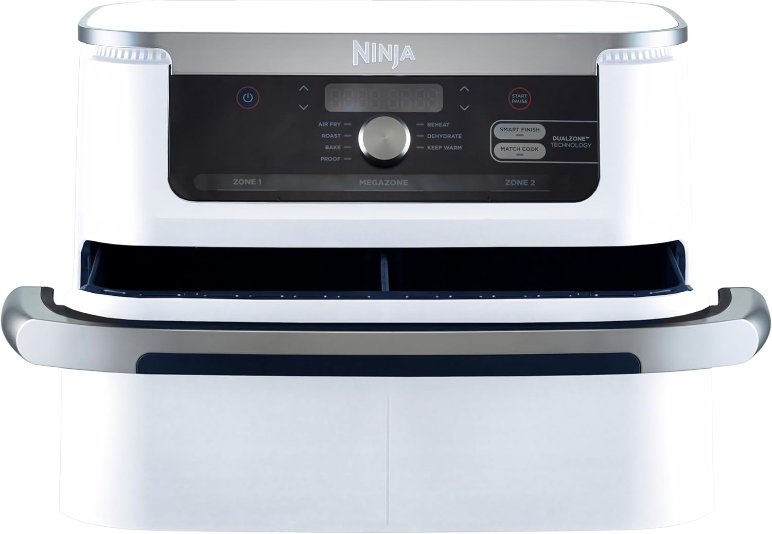 Ninja XXXL Flexdrawer Air Fryer, 10.4L Extra Large Drawer with Removable Divider, Dual Zone Technology, 7 Functions, Non Stick, AF500WHANZ, White image number 6