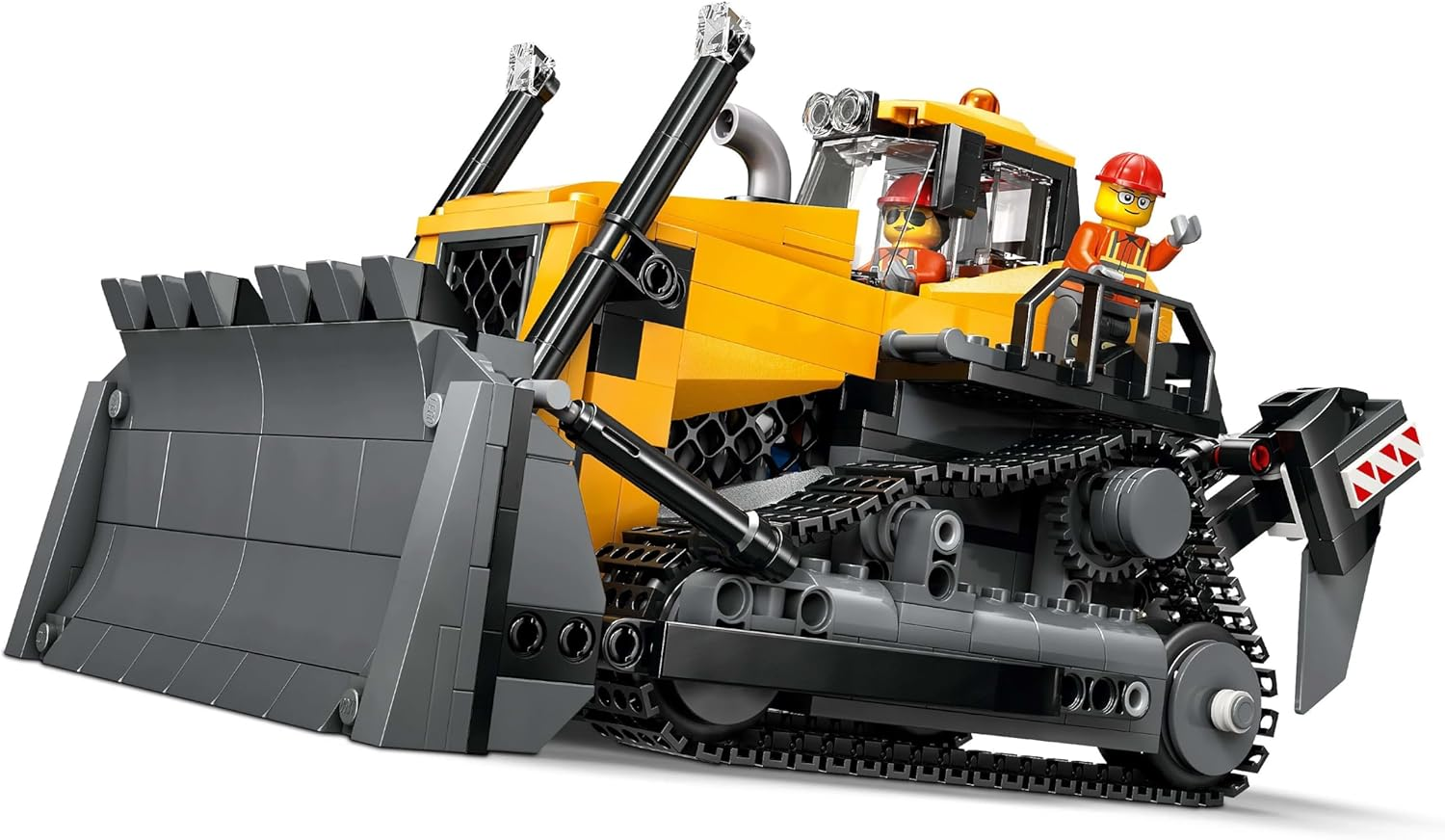 LEGO&reg; City Yellow Bulldozer 60466 Construction Site Building Toy Playset, Realistic Model Vehicle with a Driver and 2 Worker Minifigures, Fun Holiday or Birthday Toy Idea for Kids Aged 8 and Up image number 4