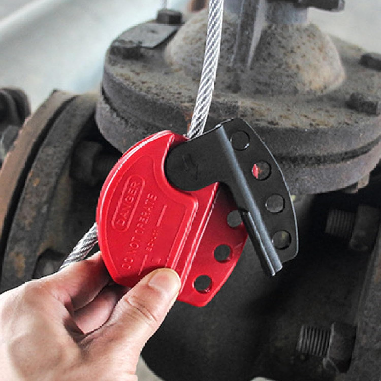 Stainless Steel Adjustable Lockout Cable Lock, 4Mm Steel Safety Padlock for Lock Out Tag Out