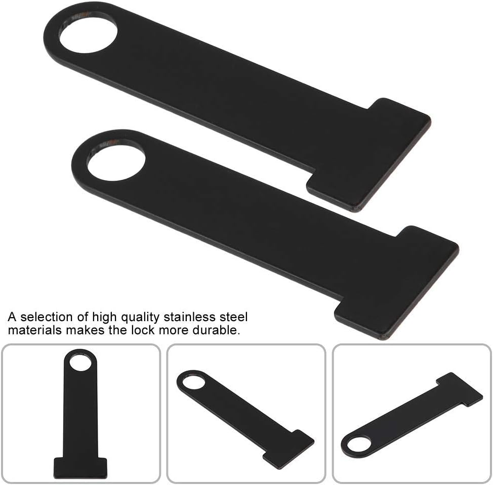 Qii Lu Helmet Strap D-Ring Lock Stainless Steel Motorcycle, Steel Ring Lock Universal (Silver & Black) image number 6