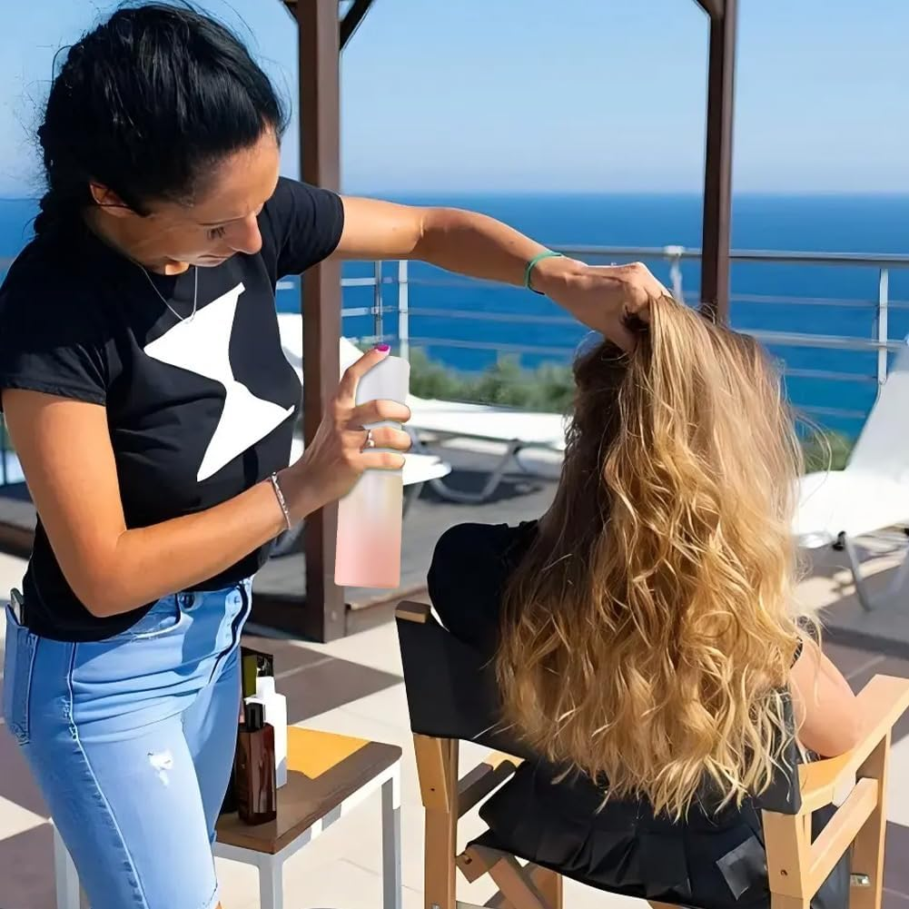 Homiliky Ultra Fine Mist Spray Bottle (200Ml) &ndash; Continuous Water Mister for Hair Styling, Plants, Cleaning & Salons | Gradient Pink (Frosted) image number 2