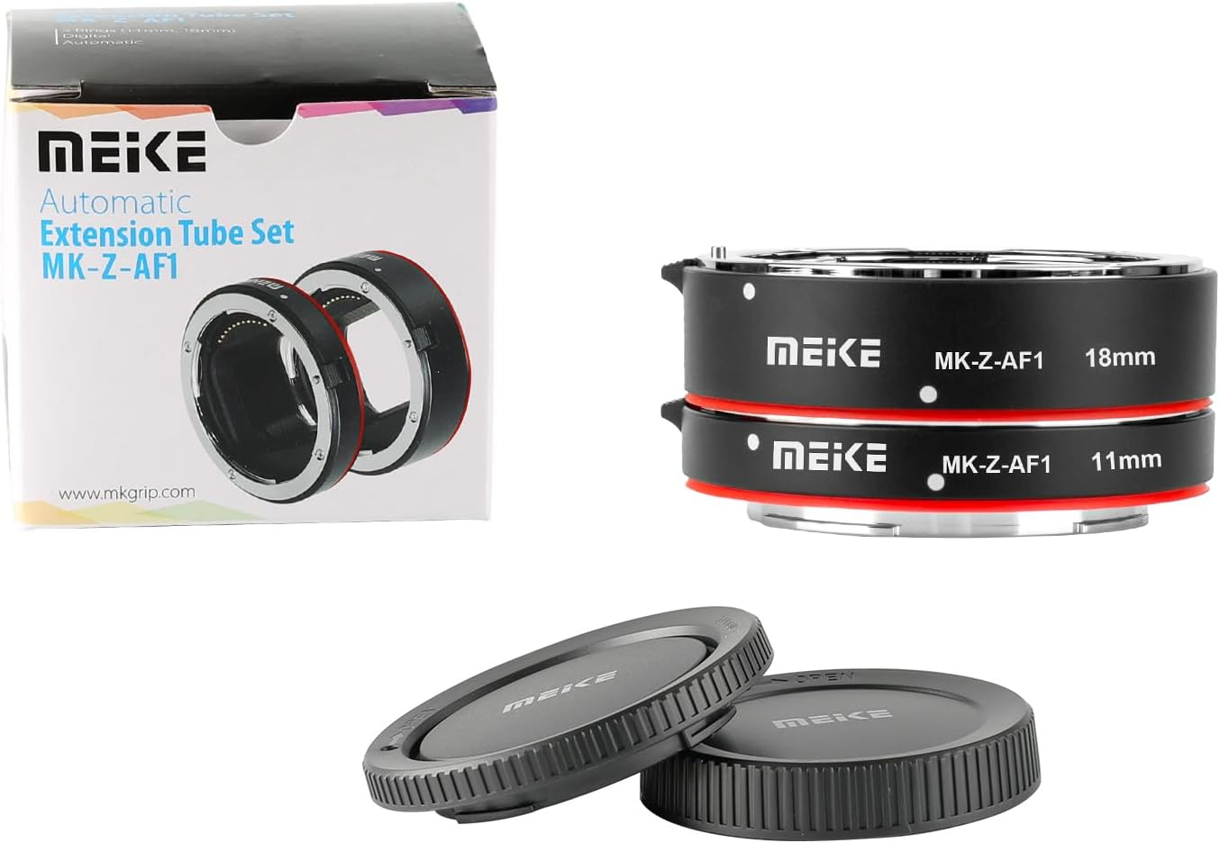 Meike MK-Z-AF1 Metal Auto Focus Macro Extension Tube Set (11 Mm + 18 Mm) Compatible with Nikon Z5 Z6 Z6II Z7 Z7II Z50 image number 3