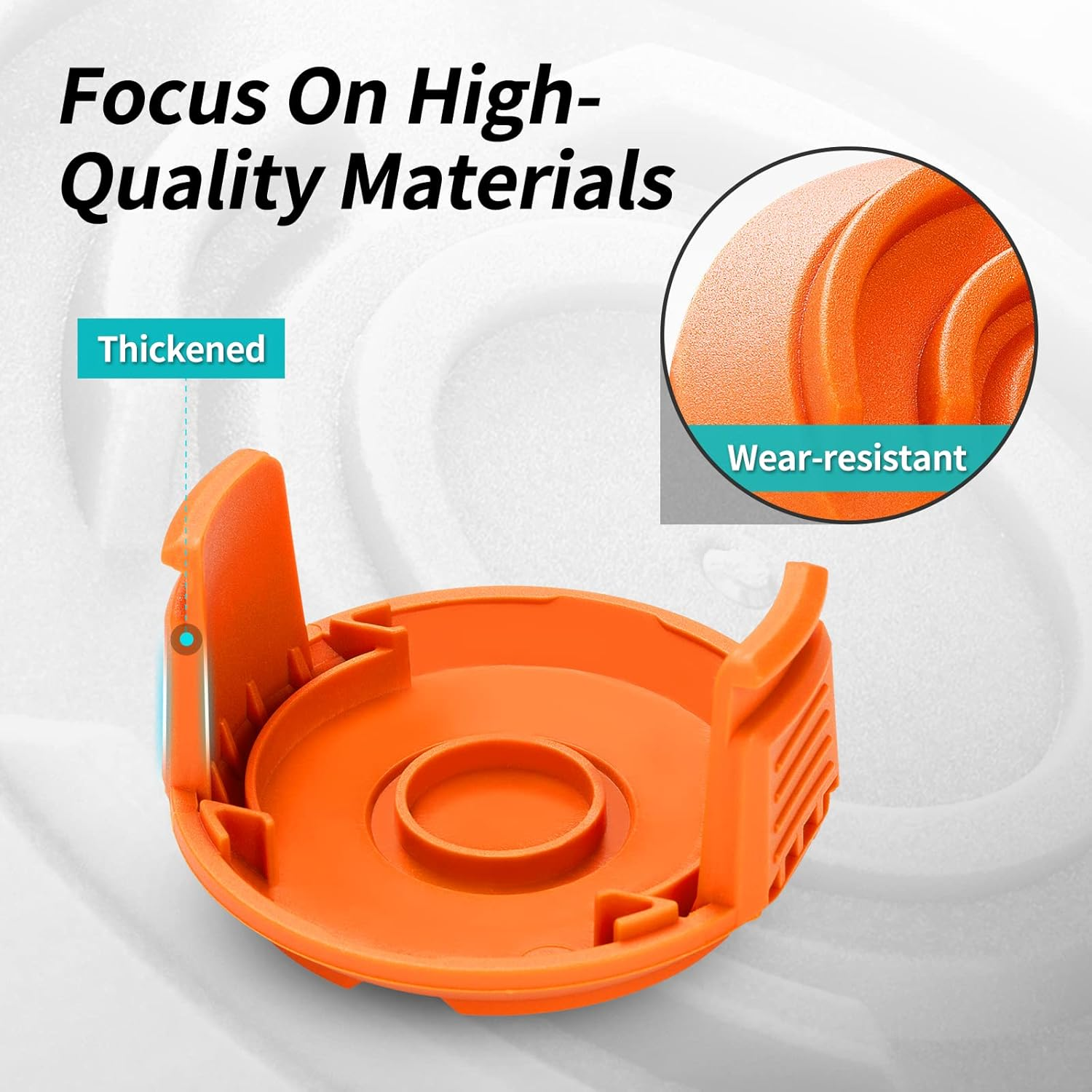 Spool Cap Cover for Worx,Trimmer Replacement Spool Cap Covers for Worx,Suitable for Worx Weed Eater (3 Pack) image number 1