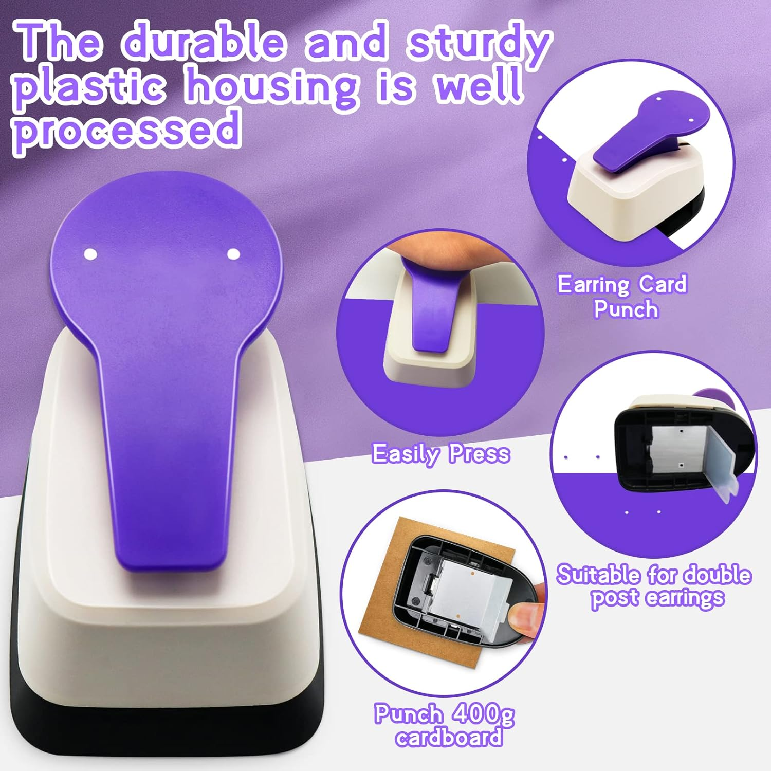 Earring Card Punch Earring Hole Puncher for Cards Earring Punch Leverback Earrings Cards Punches Earringpunch Card Tool image number 3