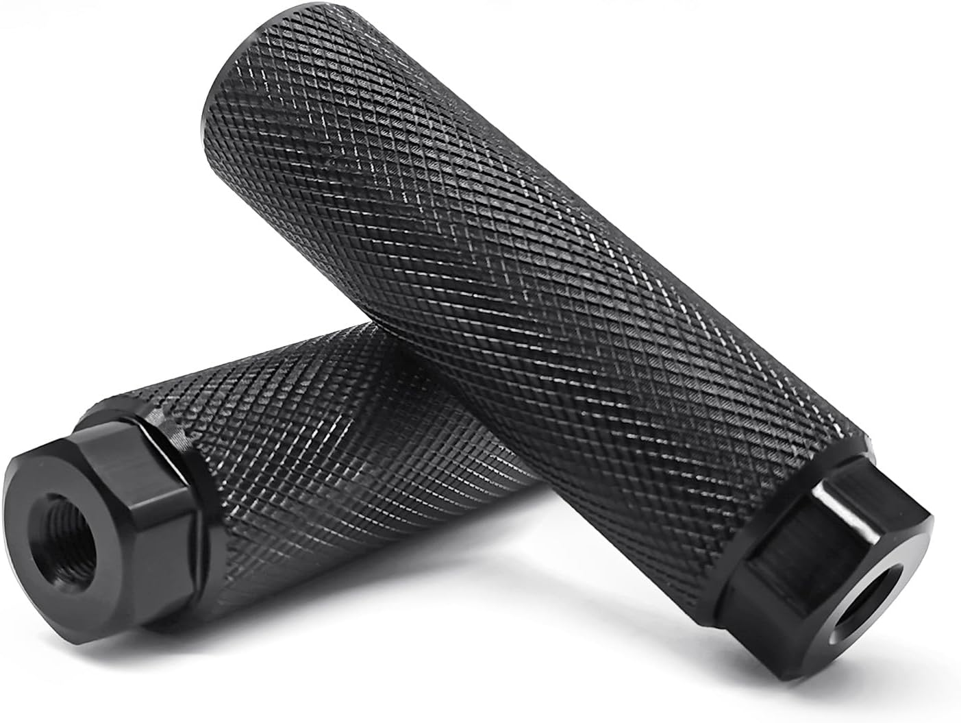 Blingkingdom 2PCS Aluminium Alloy Bike Foot Pegs, Black, Universal Fit, Front/Rear, Mountain Bike