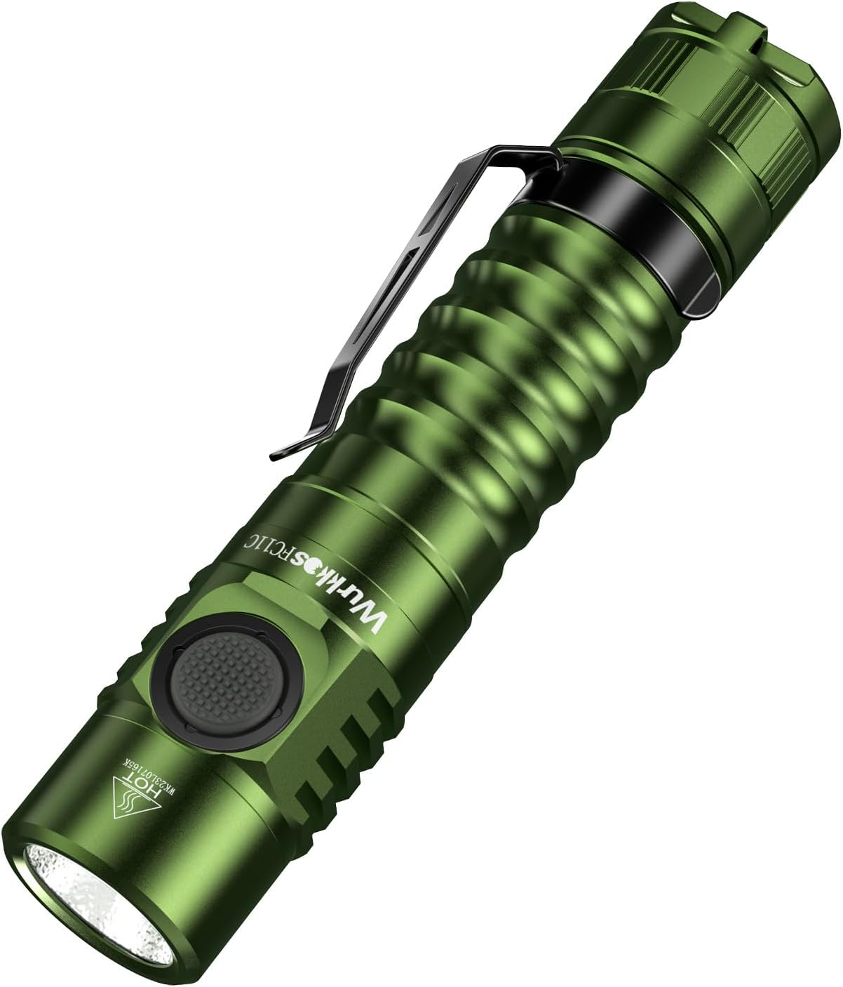 Wurkkos FC11C LED Flashlights Rechargeable -Small Powerful EDC Flashlight 90CRI 1200 High Lumen, IP67 Waterproof,Magnetic Tailcap,155M Beam Distance for Garden Dog Walking Emergency(Orange 5000K)