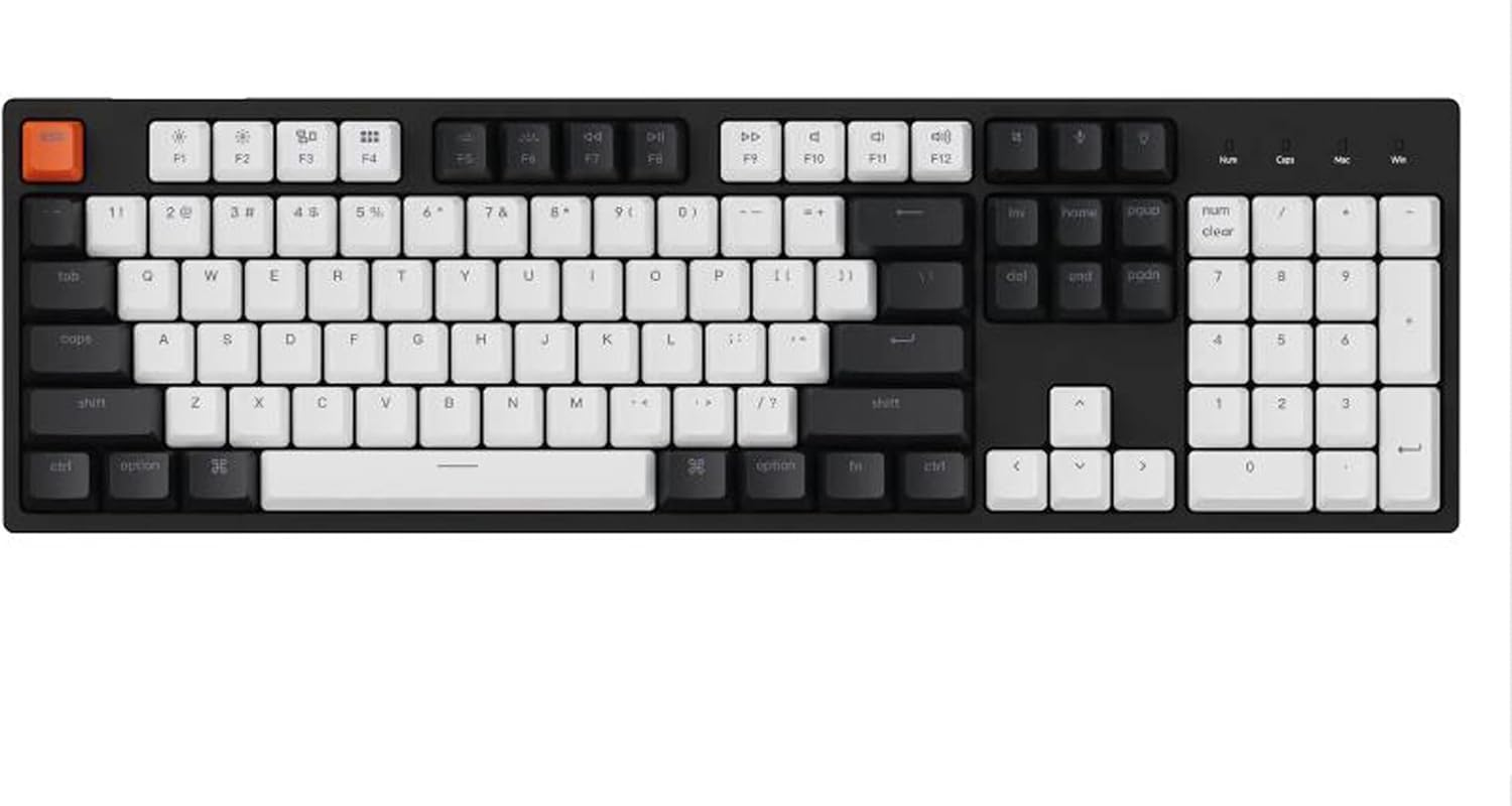 Keychron C2 USB Wired Keyboard Hot-Swappable Gateron RGB Backlit 104 Keys Mechanical Keyboard - Brown Switch (KBKCC2H3BROWN) image number 5