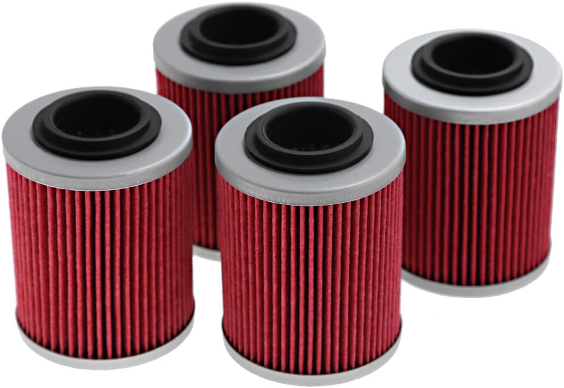 Oil Filter for Can-Am Outlander 330 400 450 500 570 650 800 850 1000 Replace OEM# 420256188 711256188 KN152 HF152 (4Pcs) image number 3