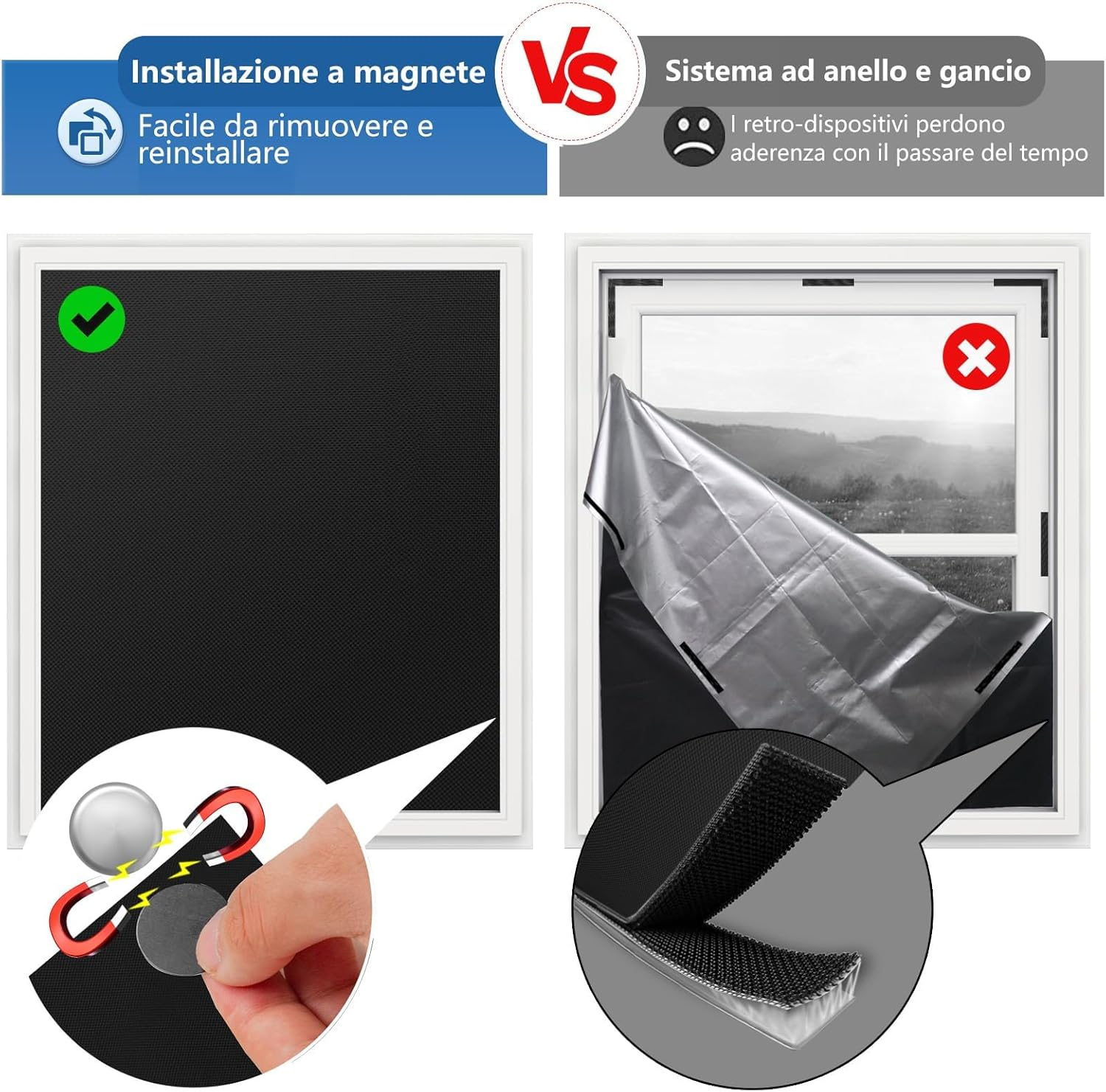 12Pcs Magnetic Accessories for Window Blackout Shades for Windows Bedroom No Drill Blackout Curtain Window Blinds Sun Blocking for Home Living Room Travel image number 4