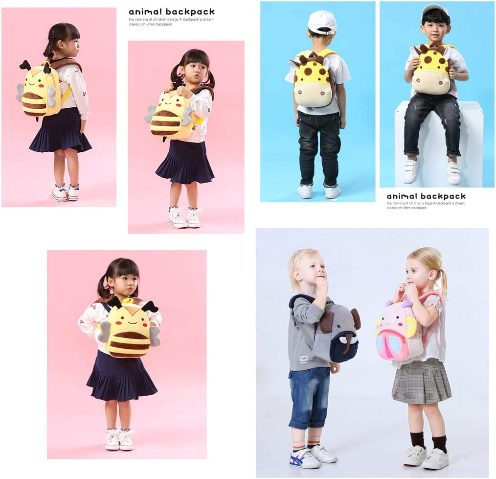 Bansusu 3D Cute Elephant Pattern Baby Plush Mini Backpack Cartoon Animals Toddler Snack Bag Rucksack image number 1