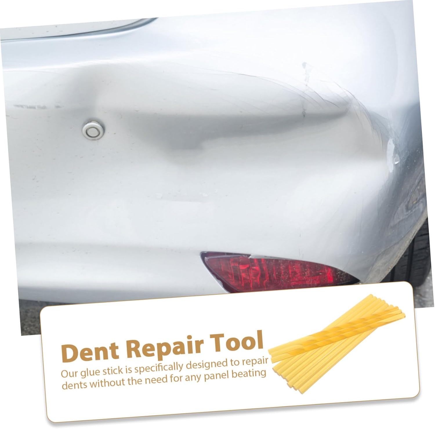 SOESFOUFU 10 Pcs Hot Glue Sticks Dent Puller Glue Bars 11X270Mm Yellow Automotive Paintless Tool Kit for Body Damage Removal