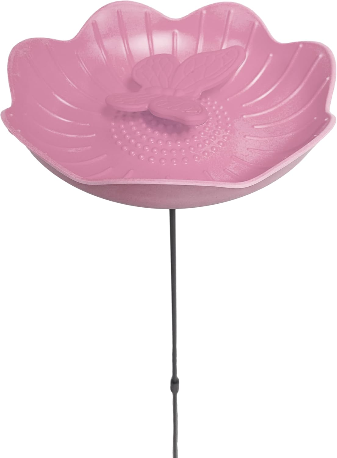 Klocke Dekorationsbedarf Bird Bath Garden Stake Diameter 20 Cm Butterfly - 6 Colours to Choose from (Pink, Diameter 20 Cm) image number 1