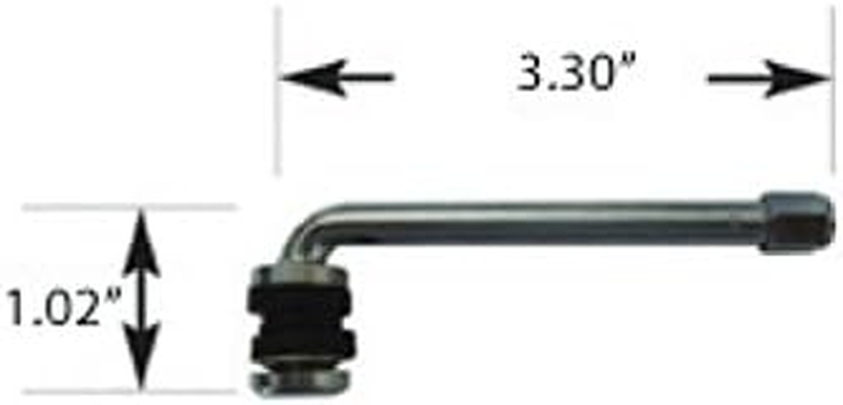 AVN Motorsports (4) 3.30" Chrome TIRE Valve Stems 90 Degree Angle for 3-Piece Wheels ENKEI Volk SSR HRE FORGIATO Rims image number 2