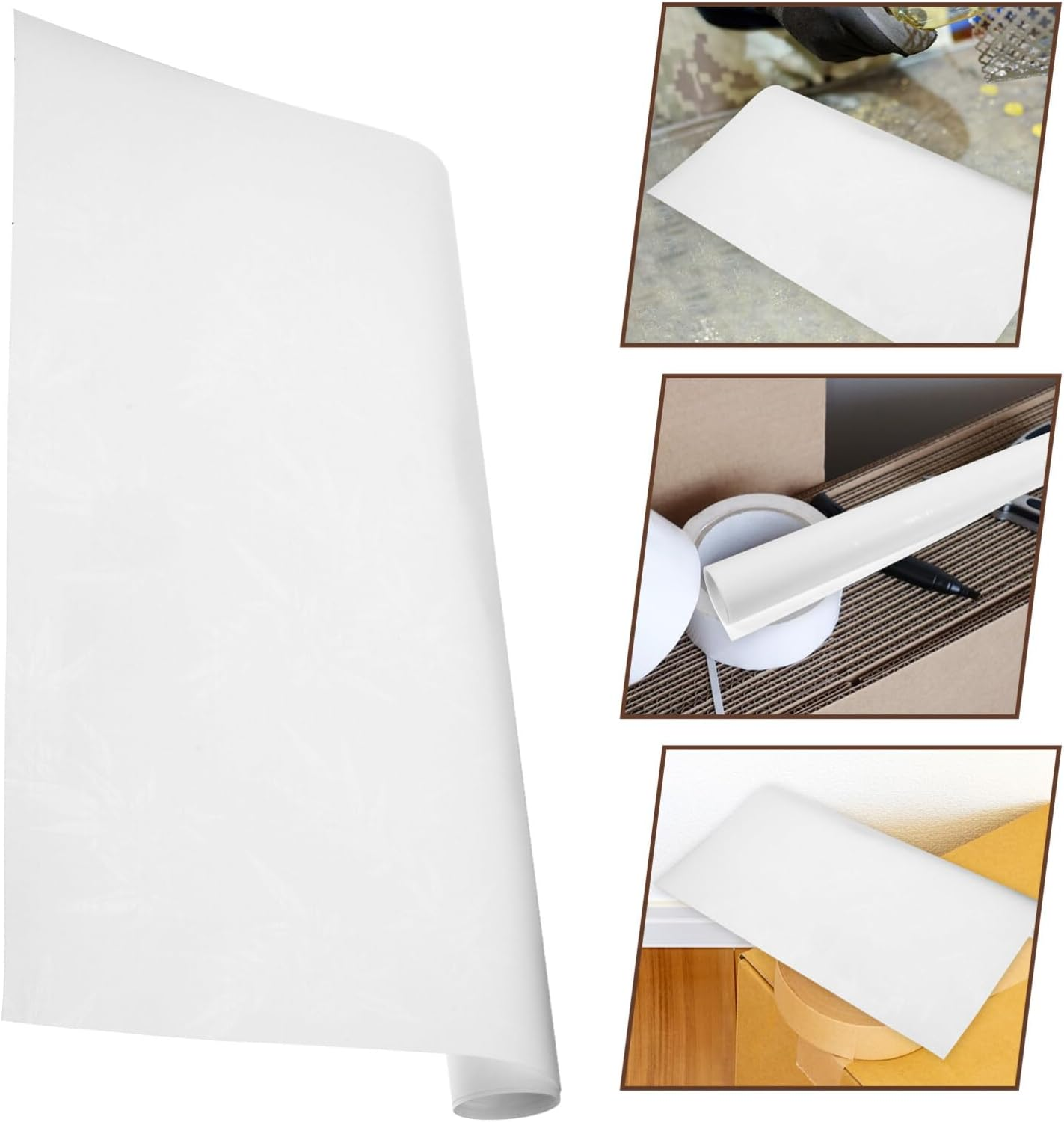 HOLIDYOYO 2Pcs Light Film Sticker Floor Lampshade Materials Light Shade Material Lampshade Making Material Floor Lampshade DIY Material Lamp Film Flexible White PVC image number 5