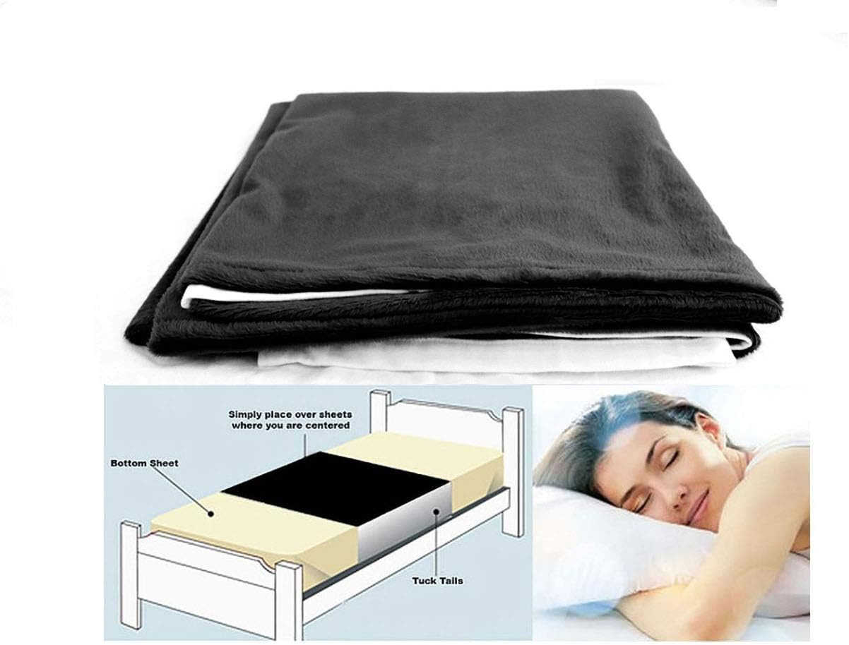 Cycleliners Period Bed Sheets Protector - Waterproof, Leakproof, Reusable, and Washable Menstrual Bed Pad (Queen, Black)