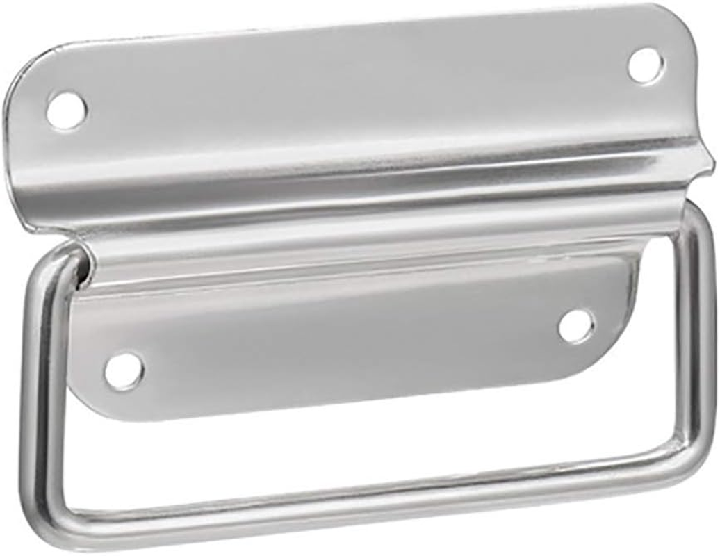 Folding Handles, Stainless Steel Box Handle, Foldable Carry Handles, Box Handle, Hardware Boxes Handle, Silver Handles, Tool Box, Door Puller, Folding Handle for Boxes, Handles for Toolbox, Door, Tool image number 6