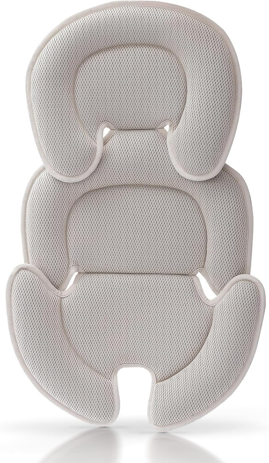 Infant Car Seat Insert, Car Seat Head and Body Supports for Babies, Soft Car Seat Insert Cushion Pad Suit for Infant Car Seats and Baby Strollers(Beige)