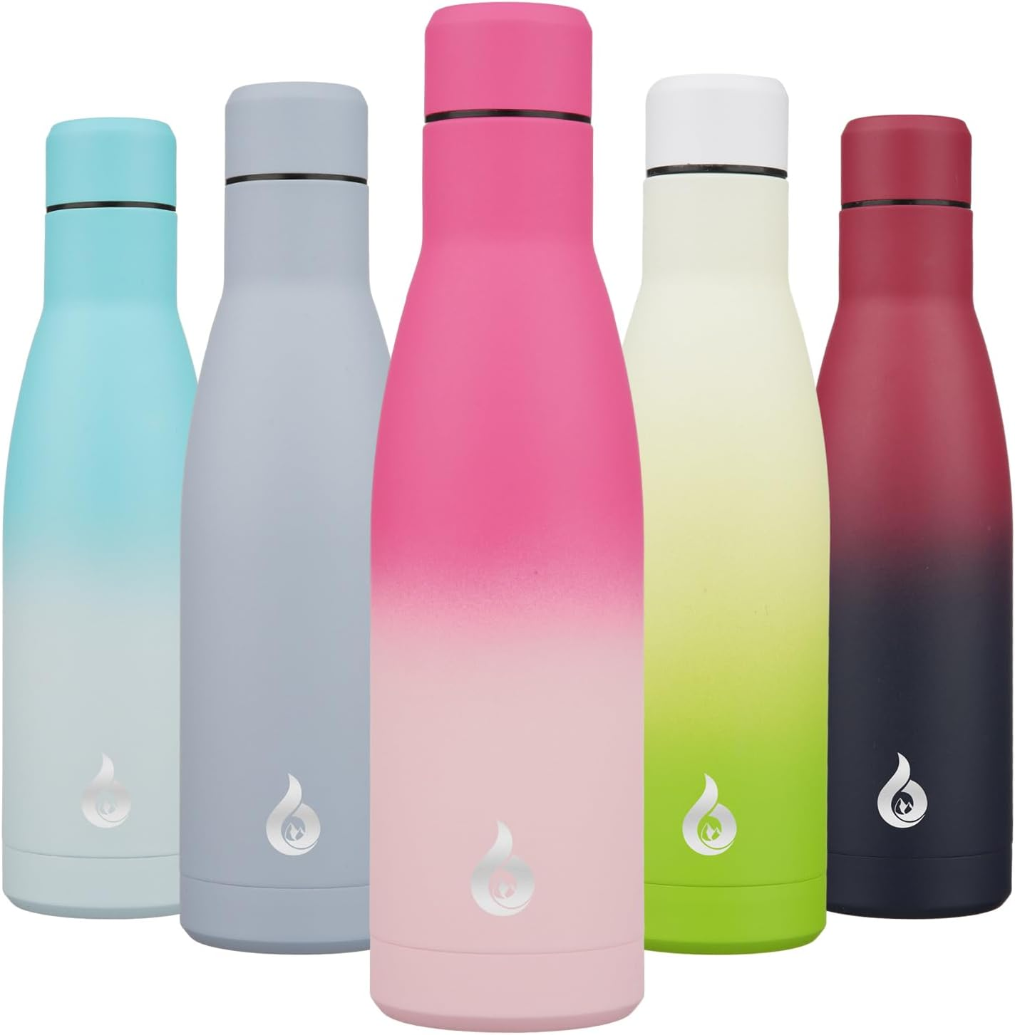 BJPKPK Stainless Steel Water Bottles, 750Ml Insulated Reusable Metal Water Bottle, Keep Cold and Hot, Sea Salt