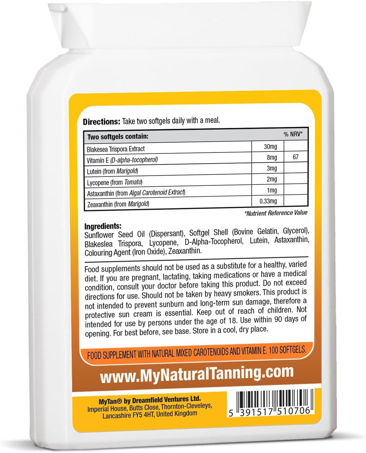 Mytan Bronze Tanning Pills | Twin Pack Discount | over 12-Week Supply | Beta Carotene Tanning Tablets without Sun&hellip; image number 3