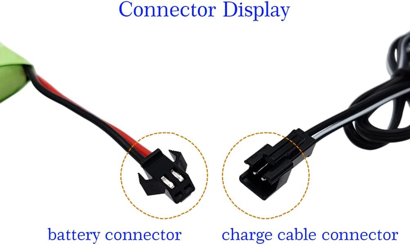 Gecoty&reg; 4.8 V Battery, 2400 Mah Rechargeable AA Nimh 4.8 V Battery Pack RC Car Battery with SM Plug for Remote Controlled Trucks, Lighting, Power Tools image number 4