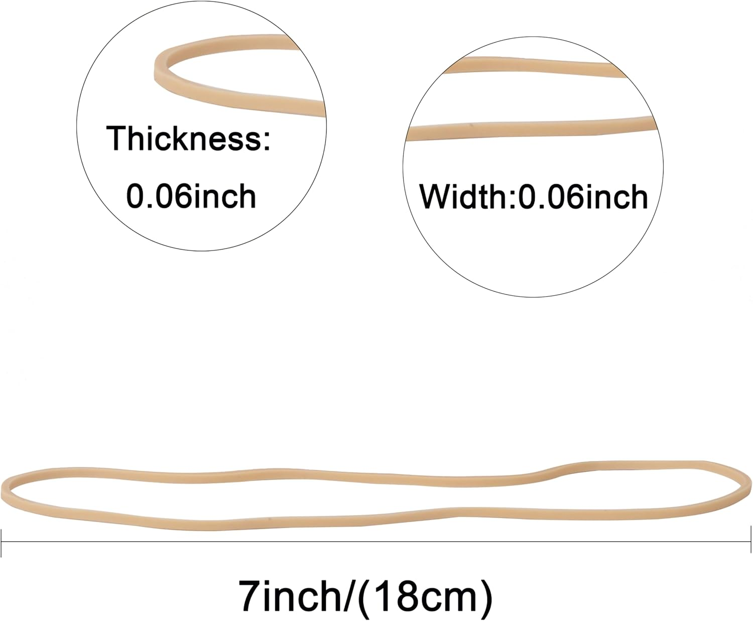 Rubber Bands 7 Inch/200Mm Garbage Can Bands Elastic Beige Large Size #117A 200Grams Trash Can Rubber Bands Elastics Bands image number 1