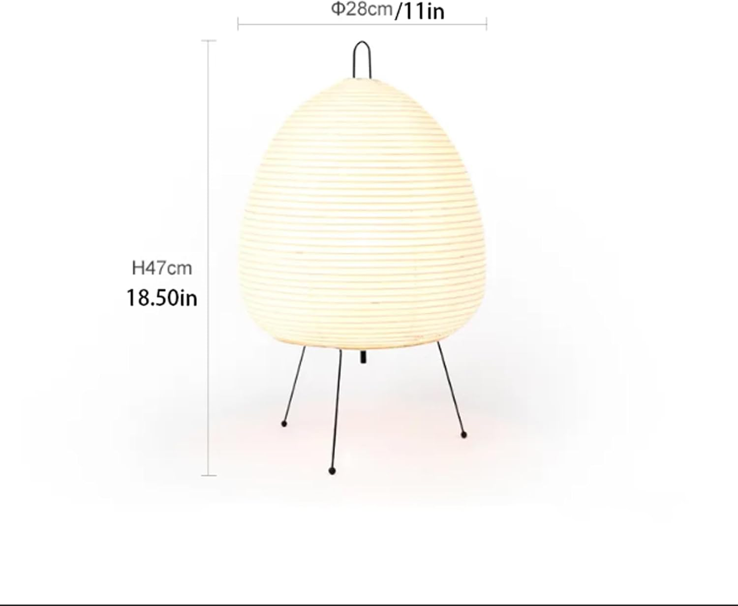 Retro Japanese Lantern Design Printed Rice Paper Lamp for Bedroom & Desktop Decoration image number 2