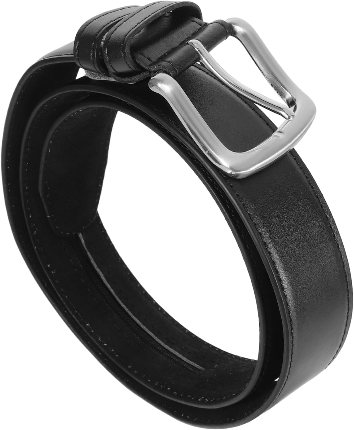 KITANDOVE Men'S Hidden Zipper Wallet Belt Travel Money Waistband for Cash Valuables Concealed Money Belt for Travel Black image number 3