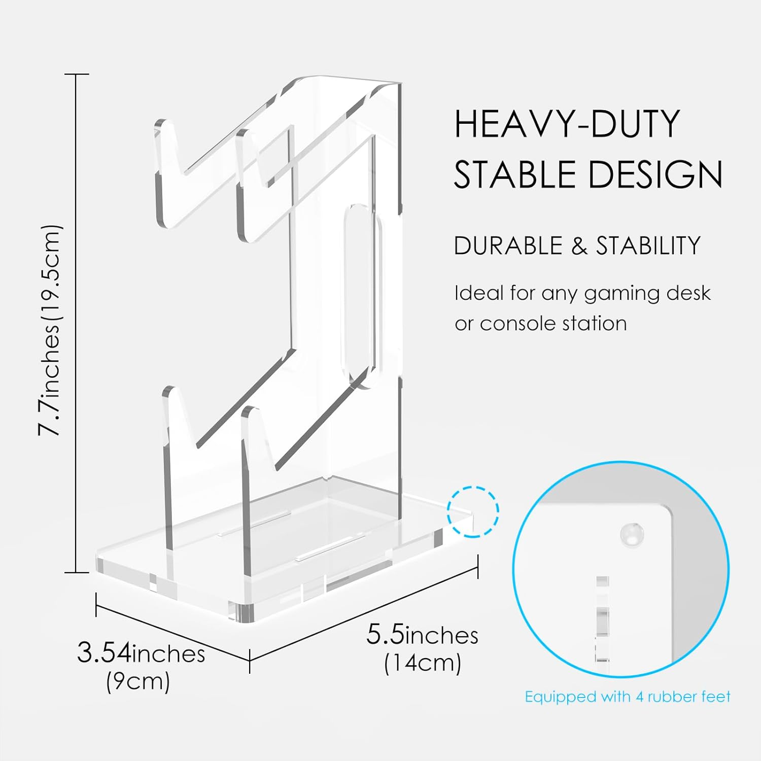 Linkidea Dual Controller Stand Holder Compatible with Sony Playstation 5, PS4, PS3, Xbox Elite, Core Wireless, Switch Pro, Desk Mounts Gaming Accessories image number 1
