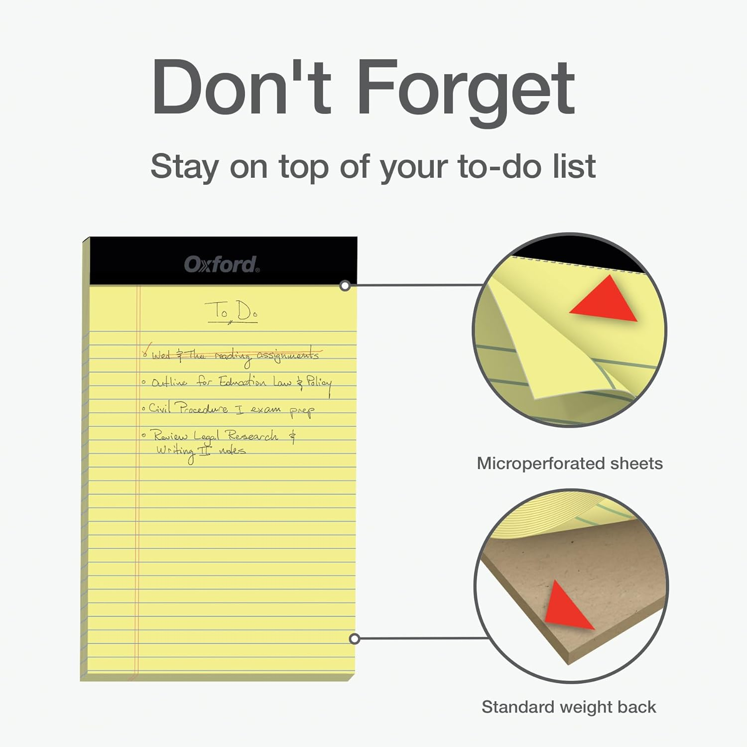 Oxford 5 X 8 Legal Pads, 12 Pack, Narrow Ruled, Yellow Paper, 50 Sheets per Writing Pad, Made in the USA (74017) image number 1