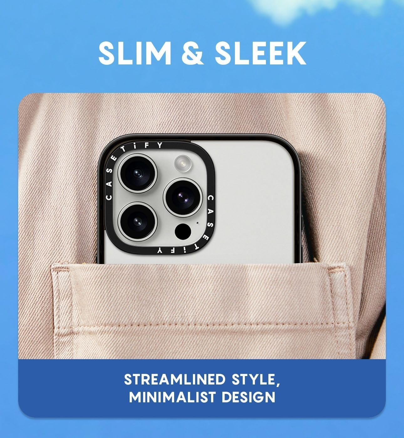 Casetify Compact Iphone 15 Pro Max Case [4 Ft. 2X Military Grade Drop Protection/Slim/Lightweight] - My Succulent Garden - Clear Black image number 6