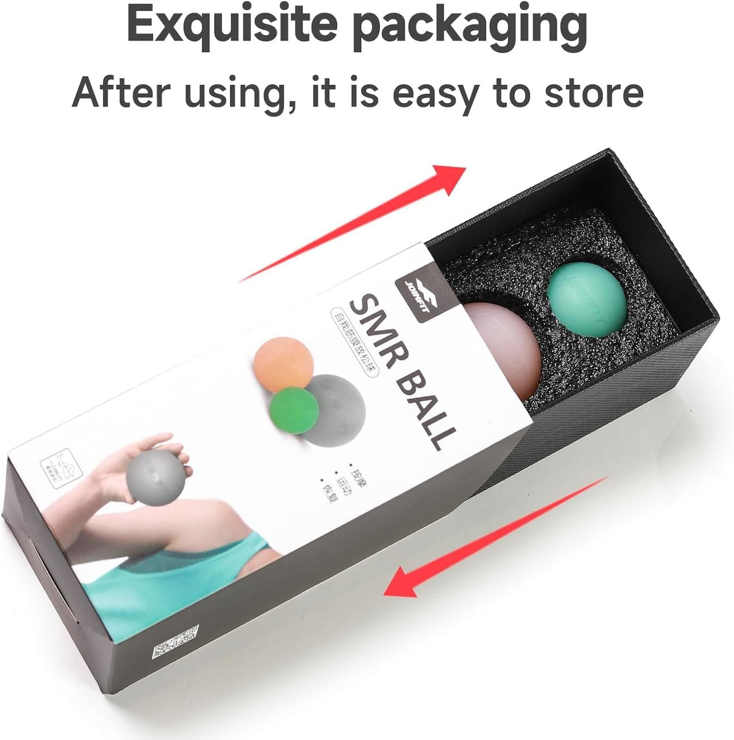 HCE Physical Massage Therapy Ball Set, Trigger Point Ball, Physical Therapy Ball for Deep Tissue, Myofascial Release, Muscle Pain Relief Ball for Back Foot Neck - Pack of 3 image number 1