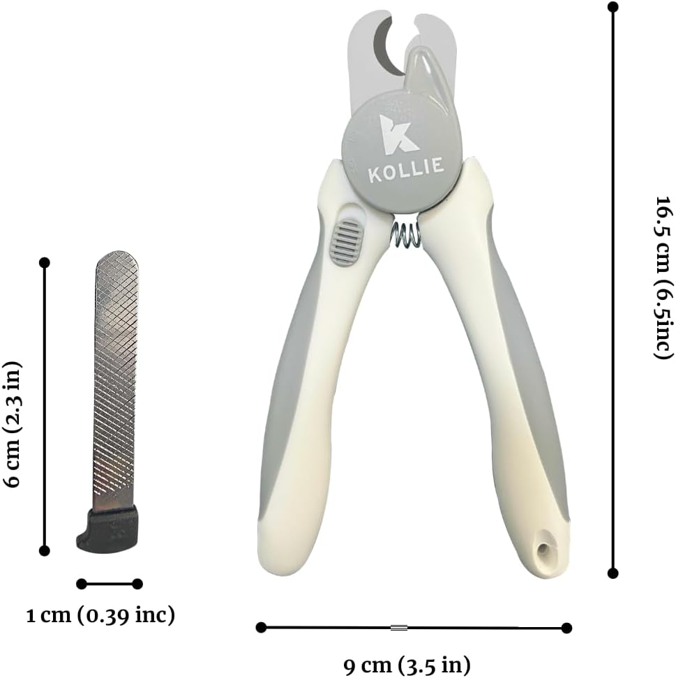 Kollie Dog Nail Clippers with Light &ndash; See the Nail Bloodline for Safer Clipping, Safety Stop, Stainless Steel Blades, for Dogs & Cats - Blue image number 4