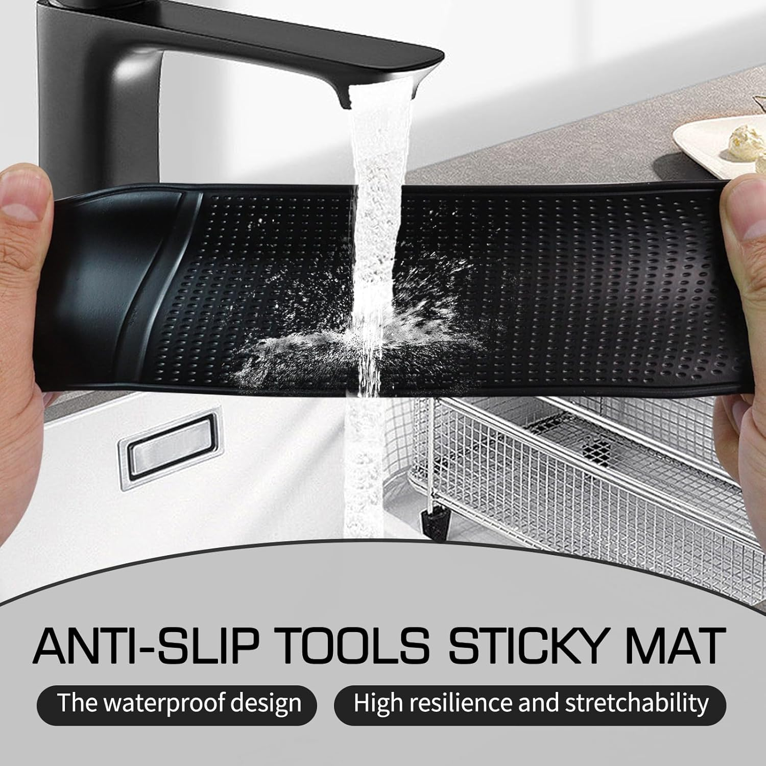 Car Dashboard Non Slip Mat, Anti-Slide Sticky Gel Dashboard Pad 5.5 X 3 Inch Multi Sticky Mat for Radar Detector, Cell Phone, Keys, Mirrors, GPS, Coins (6 Pack Black) image number 5