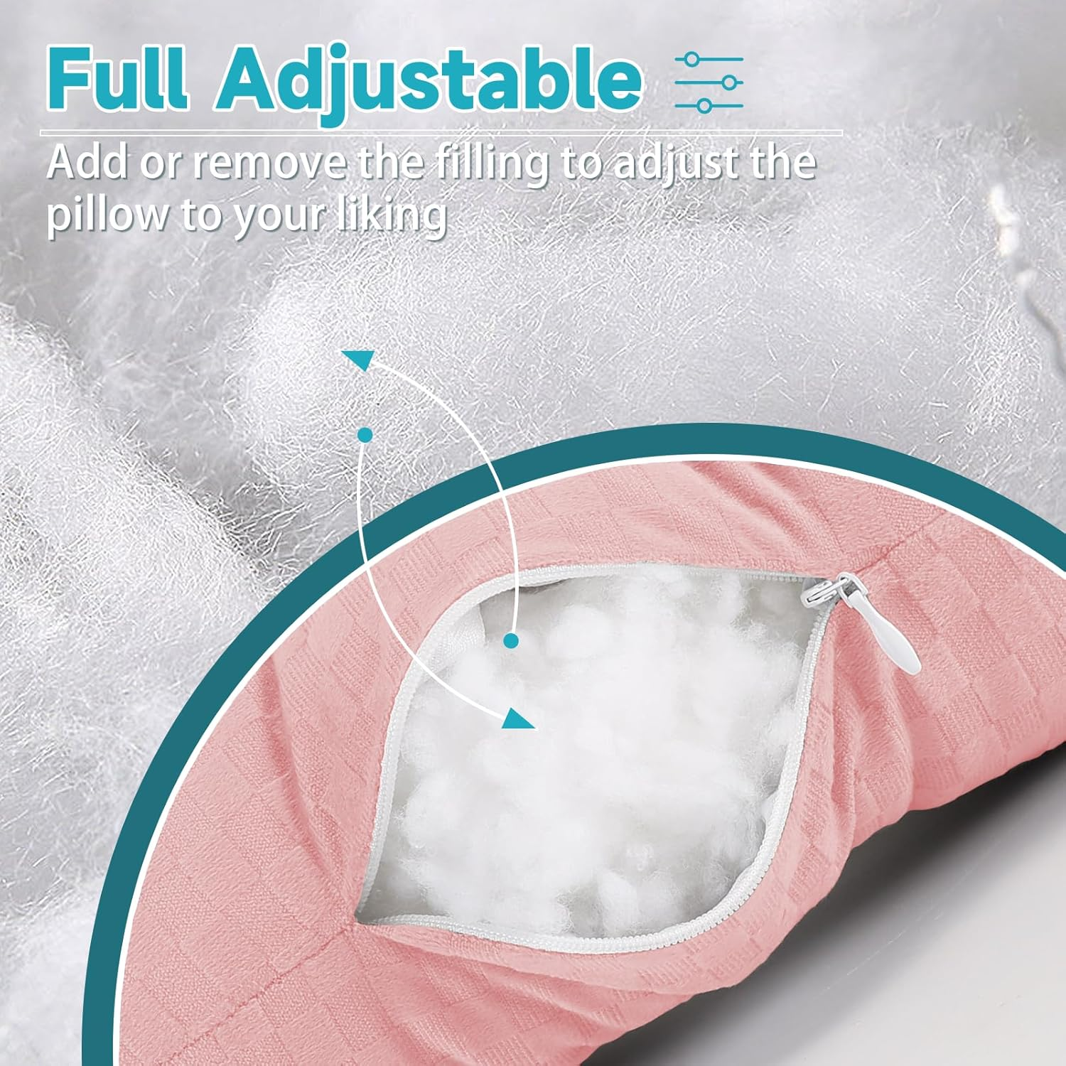 Wuronsa Ear Piercing Pillow with an Ear Hole, Cotton and Polyester Side Sleeping Pillow for CNH and Ear Pain Ear Inflammation Pressure Sores for Side Sleepers, Ear Guard Pillow (Light Pink) - Black Silk image number 4