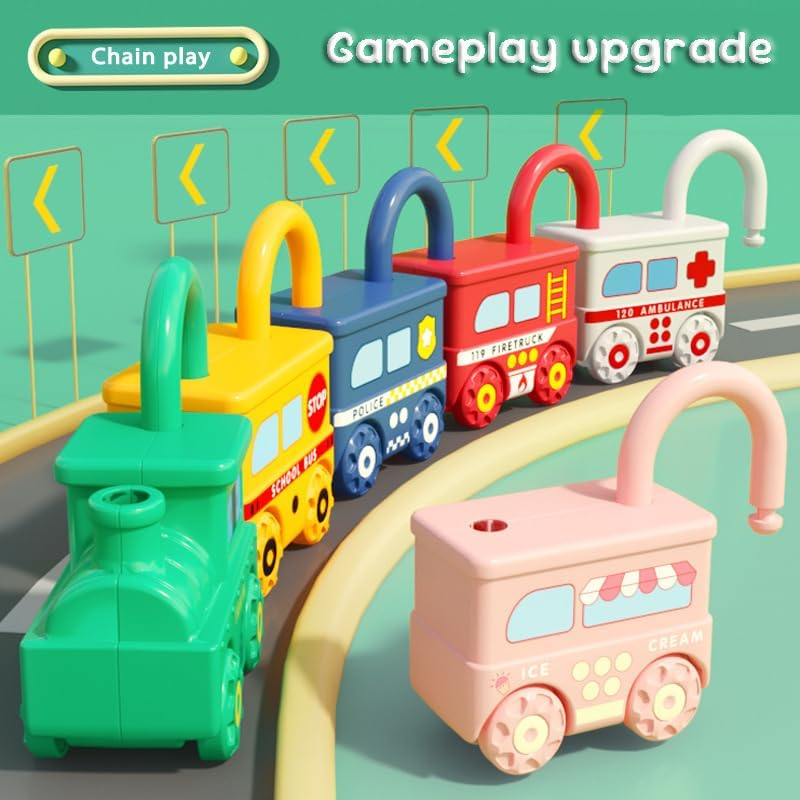 Lock and Key Toys for Toddlers 18 Months+ - Montessori Car Toy Set with Keys, Educational Number & Color Matching Preschool Learning Toys for Boys Girls Ages 1 2 3 4 5 image number 5