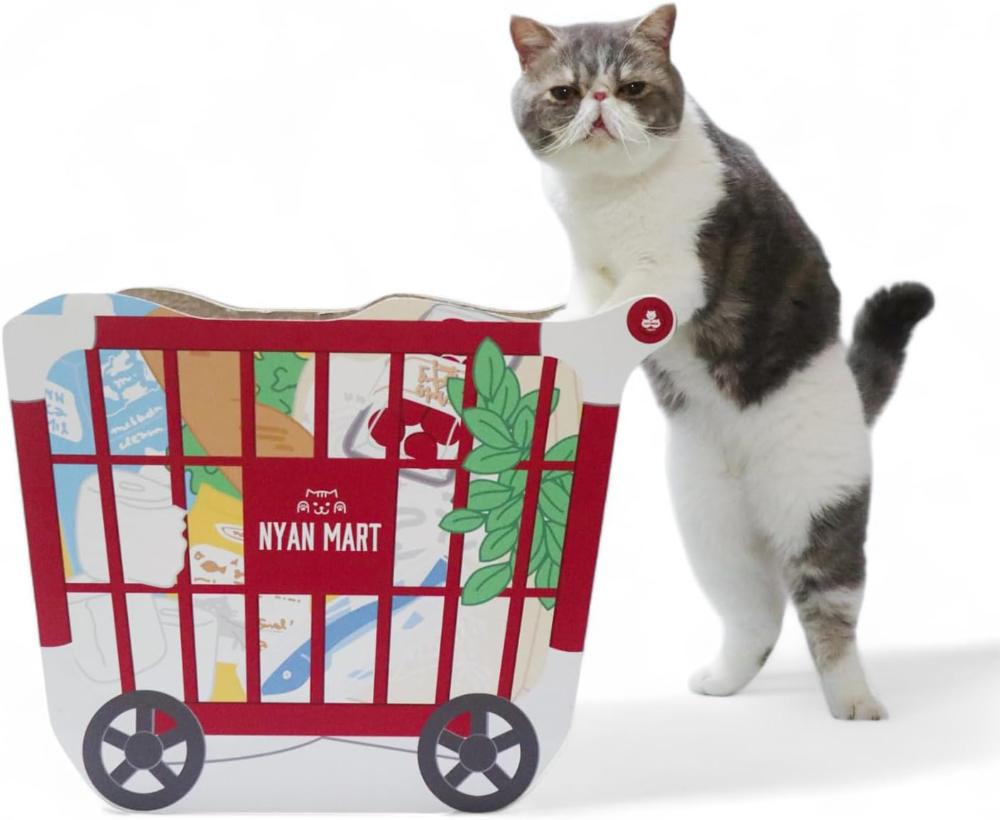 Three Arrows PIPI Shopping Cart with Powder Claw-Sharpener Cat