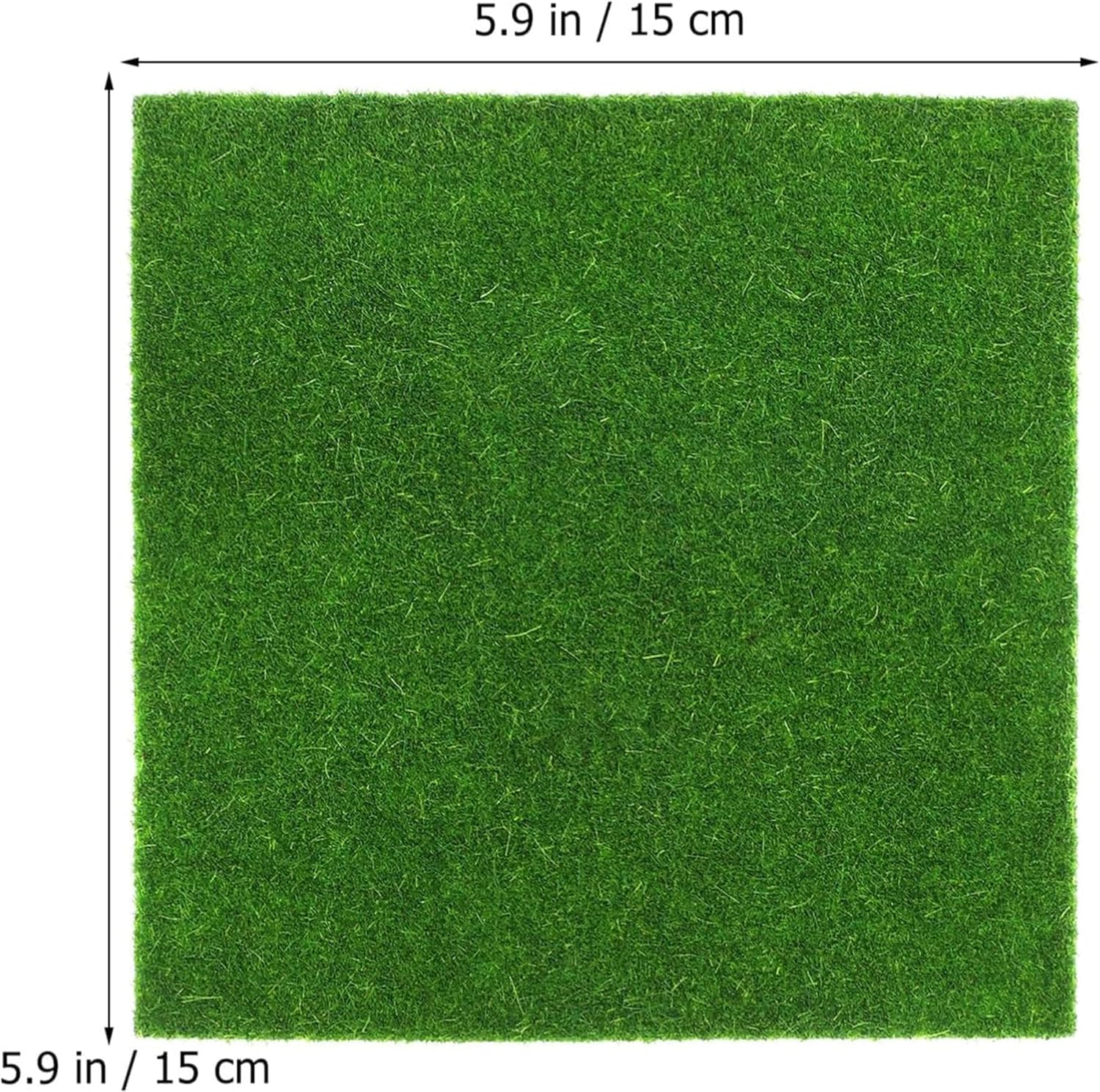 8-Pcs Miniature Fairy Artificial Grass Set - 6X6 Inch Fake Grass for Dollhouse, Craft Projects, and DIY Garden Decorations image number 4