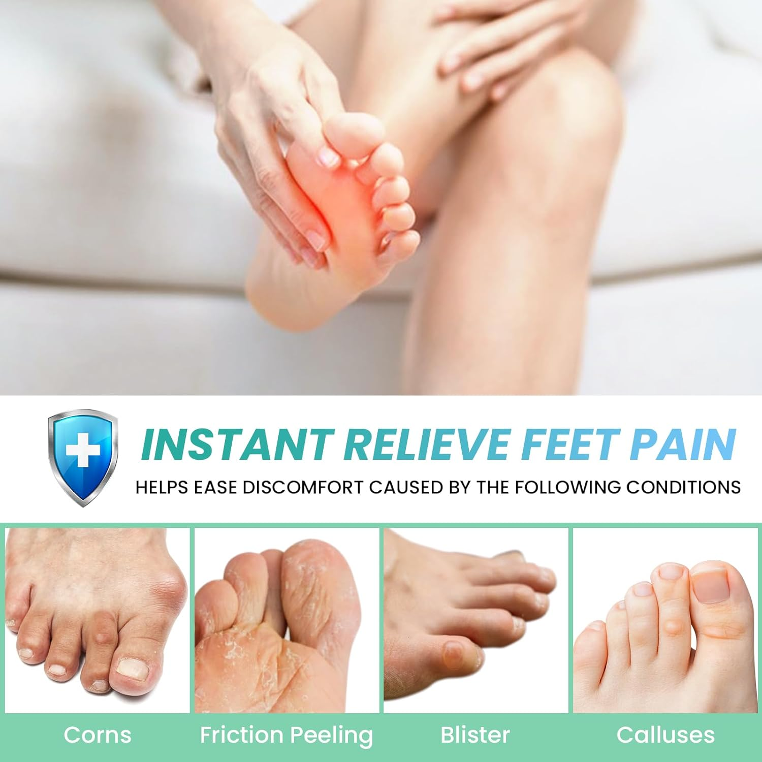 Pinky Toe Protector, (10Pcs-Clear, S Size) Gel Toe Sleeves, Toe Guards with Aloe Vera Extract, Breathable Toe Cushions for Rubbing, Corn, Blister, Toenails Loss, Hammer Toes image number 3